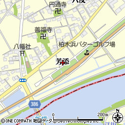 愛知県豊川市平井町芳添周辺の地図