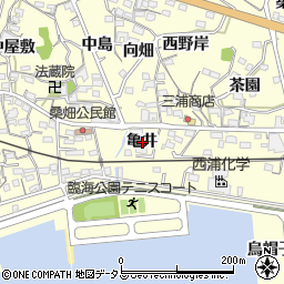 愛知県西尾市東幡豆町亀井周辺の地図