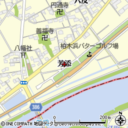愛知県豊川市平井町（芳添）周辺の地図