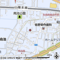 兵庫県高砂市阿弥陀町南池300周辺の地図