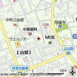 静岡県袋井市上山梨767周辺の地図