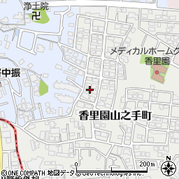 大阪府枚方市香里園山之手町15周辺の地図