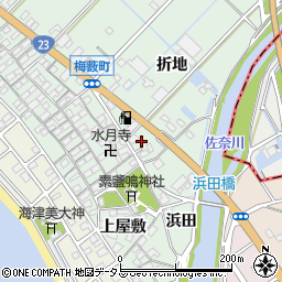 愛知県豊橋市梅薮町折地74周辺の地図
