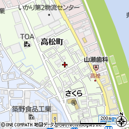 兵庫県宝塚市高松町周辺の地図