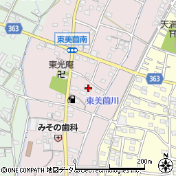 静岡県浜松市浜名区東美薗88周辺の地図