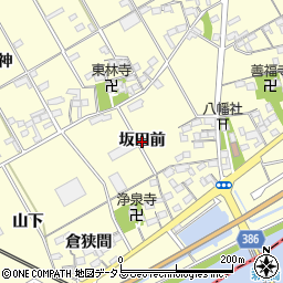 愛知県豊川市平井町（坂田前）周辺の地図