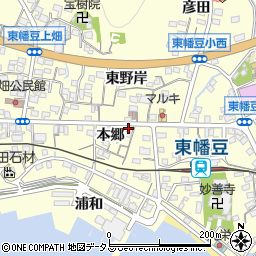 愛知県西尾市東幡豆町東野岸8周辺の地図