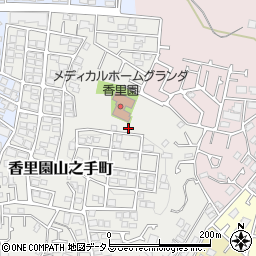 大阪府枚方市香里園山之手町38-3周辺の地図