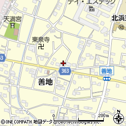 静岡県浜松市浜名区善地177周辺の地図