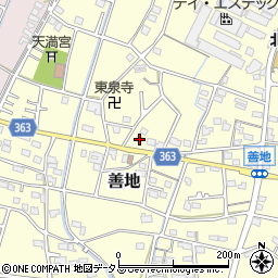 静岡県浜松市浜名区善地174周辺の地図