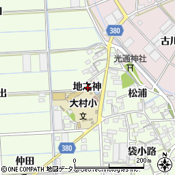 愛知県豊橋市大村町地之神周辺の地図