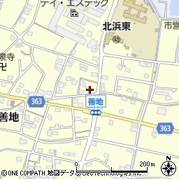 静岡県浜松市浜名区善地203周辺の地図