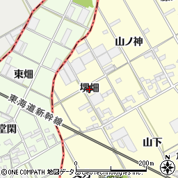 愛知県豊川市平井町（堺畑）周辺の地図