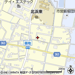 静岡県浜松市浜名区善地283-4周辺の地図