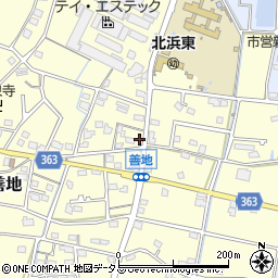 静岡県浜松市浜名区善地199周辺の地図