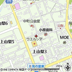 静岡県袋井市上山梨1周辺の地図