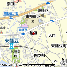 愛知県西尾市東幡豆町池田周辺の地図