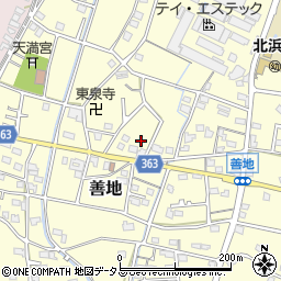 静岡県浜松市浜名区善地178周辺の地図