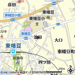 愛知県西尾市東幡豆町（池田）周辺の地図