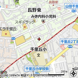 大阪府吹田市長野東5-15周辺の地図