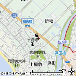 愛知県豊橋市梅薮町折地61周辺の地図