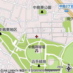 兵庫県姫路市飾磨区中島414-132周辺の地図