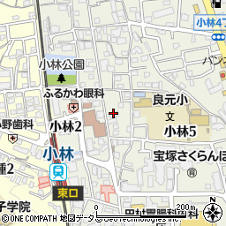 シャーメゾン宝塚小林周辺の地図