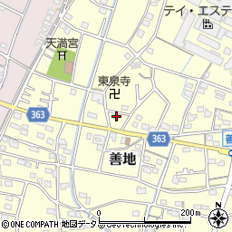 静岡県浜松市浜名区善地170周辺の地図