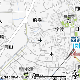 愛知県蒲郡市西浦町的場7周辺の地図