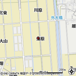 愛知県西尾市吉良町大島蒲原周辺の地図