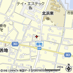静岡県浜松市浜名区善地200周辺の地図