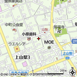 静岡県袋井市上山梨766周辺の地図
