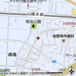 兵庫県高砂市阿弥陀町南池268周辺の地図