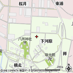 愛知県豊橋市大村町下河原周辺の地図