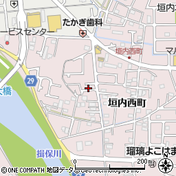 兵庫県姫路市網干区垣内西町周辺の地図