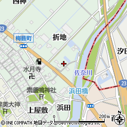 愛知県豊橋市梅薮町折地25-1周辺の地図