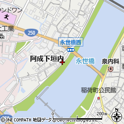兵庫県姫路市飾磨区阿成下垣内周辺の地図