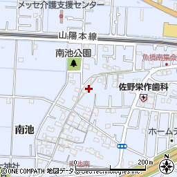 兵庫県高砂市阿弥陀町南池周辺の地図