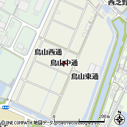 愛知県西尾市一色町酒手島（鳥山中通）周辺の地図