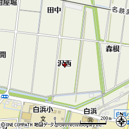愛知県西尾市吉良町富好新田沢西周辺の地図
