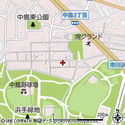 兵庫県姫路市飾磨区中島414-416周辺の地図