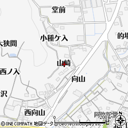 愛知県蒲郡市西浦町山崎周辺の地図