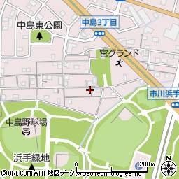 兵庫県姫路市飾磨区中島414-158周辺の地図