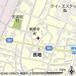 静岡県浜松市浜名区善地165周辺の地図
