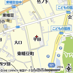 愛知県西尾市東幡豆町平田周辺の地図
