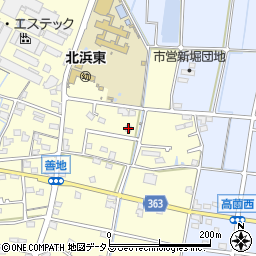 静岡県浜松市浜名区善地275周辺の地図