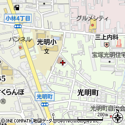 宝塚市立　光明会館周辺の地図