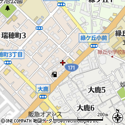 兵庫県伊丹市瑞穂町1丁目44周辺の地図