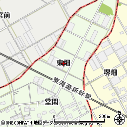 愛知県豊橋市日色野町東畑周辺の地図
