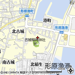 愛知県蒲郡市形原町（東古城）周辺の地図